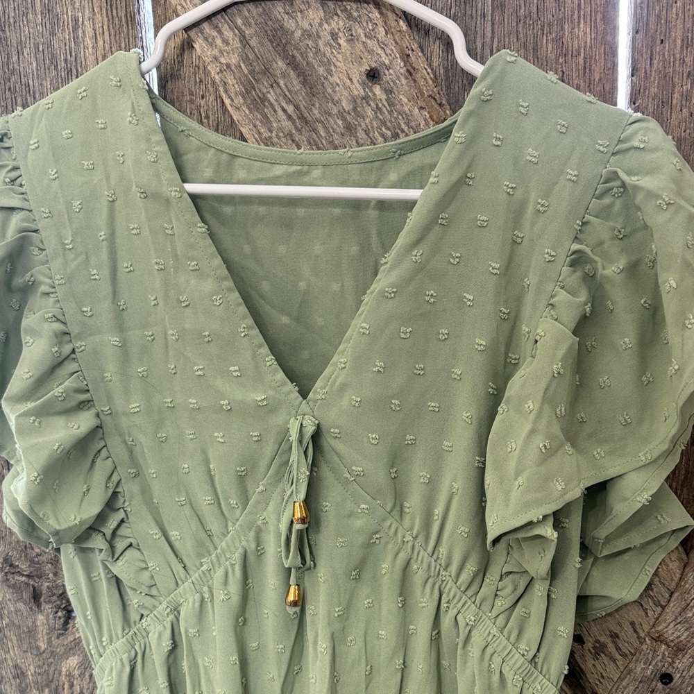 Cupshe Green Ruffle Summer Dress - Picture 4 of 5